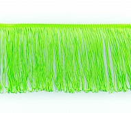 6" Loop Fringe 15 Mtr Card Flo Green - Click Image to Close